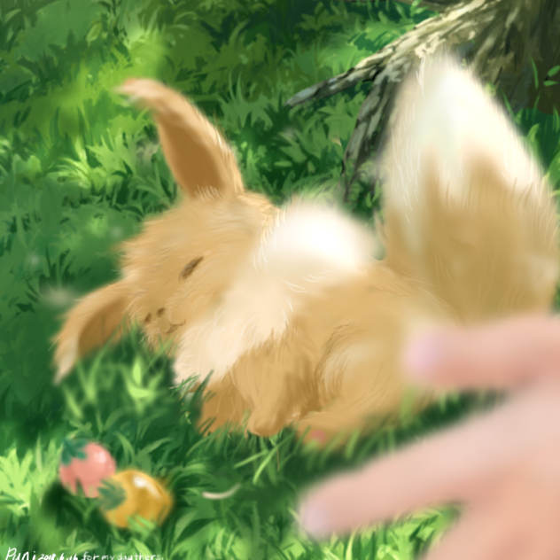 起きたら食べてね 【ポケモン イーブイ】