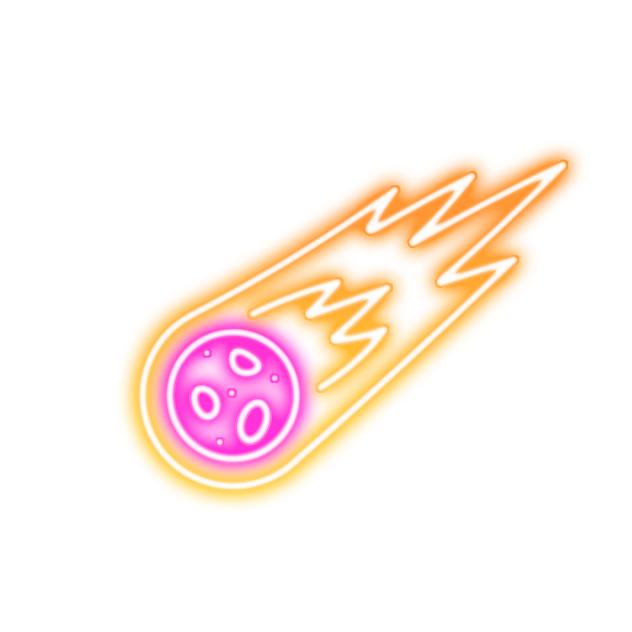 Meteor neon icon