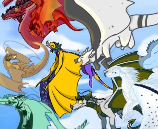 Dragons Flying Collab - ibisPaint