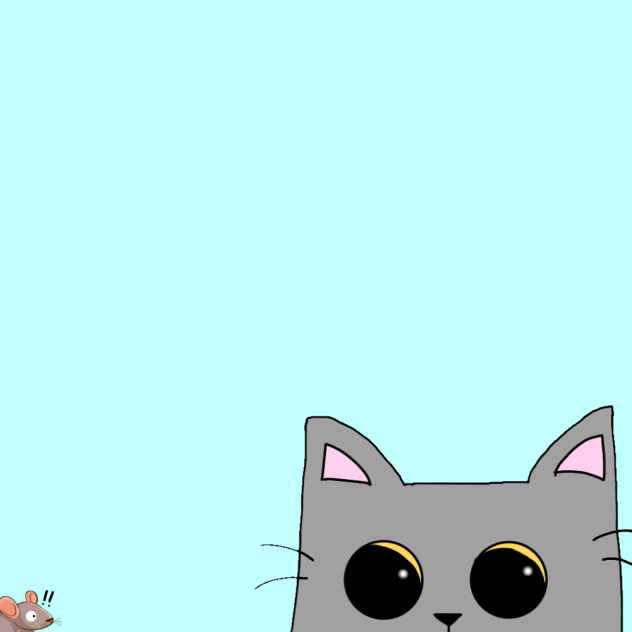 When a cat sees a mouse