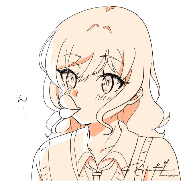 お菓子でアヒル口
