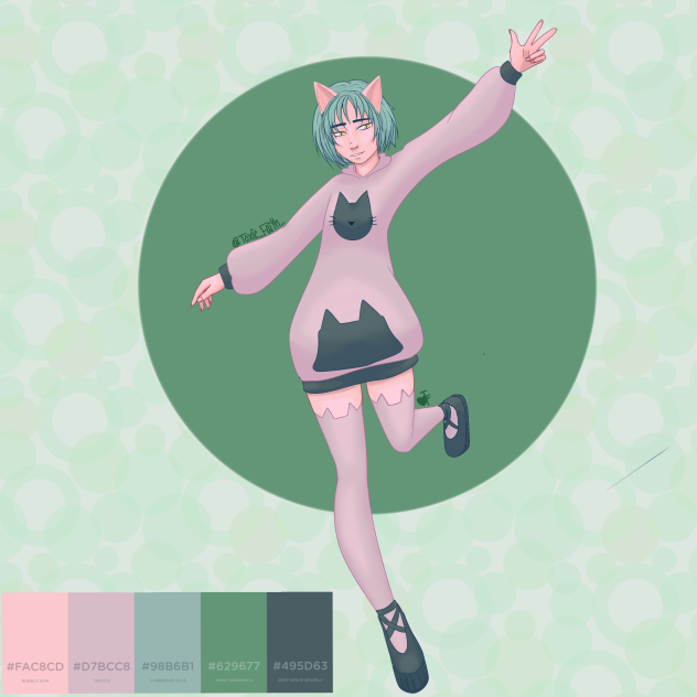 pastel cat girl