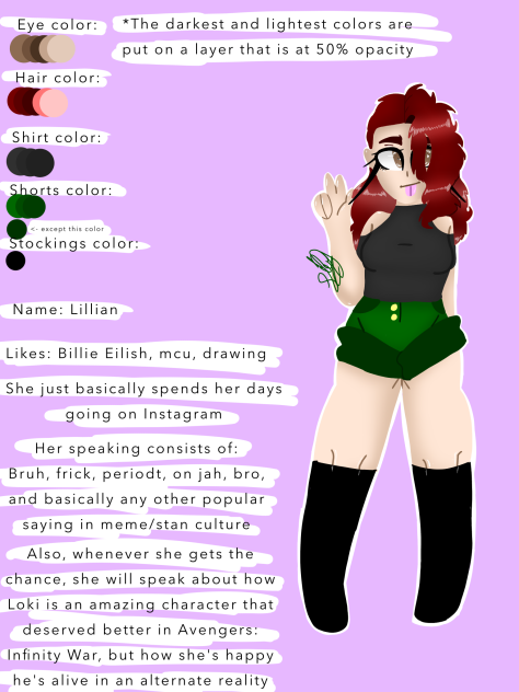 I finally made a ref sheet of my persona - ibisPaint