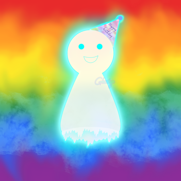 Blob with bday hat