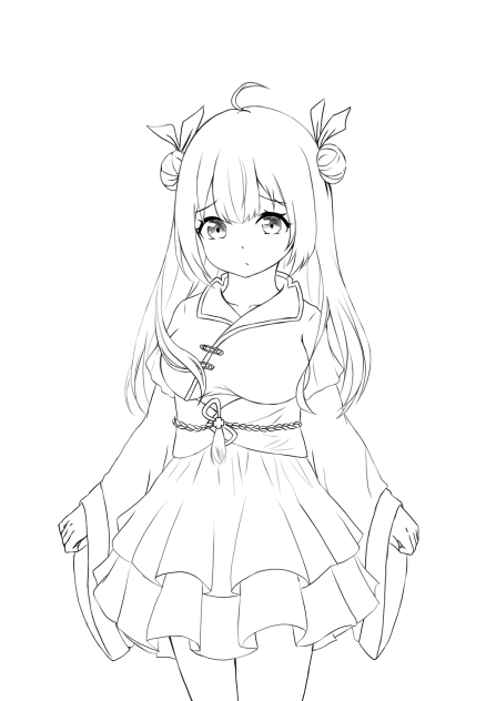 コテキャラちゃん線画