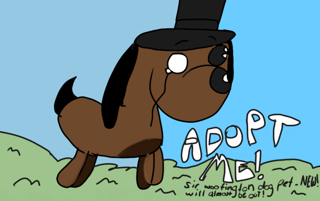 Adopt Me! drawing of Sir Woofington