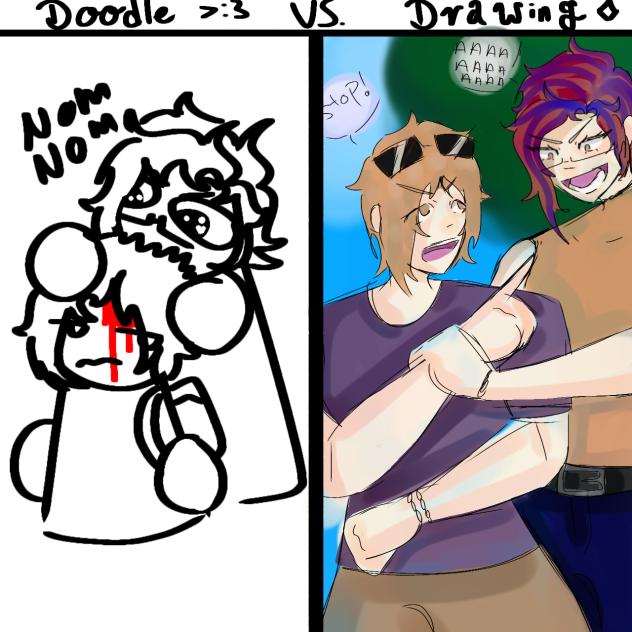 Doodle 😉 vs Drawing ✨