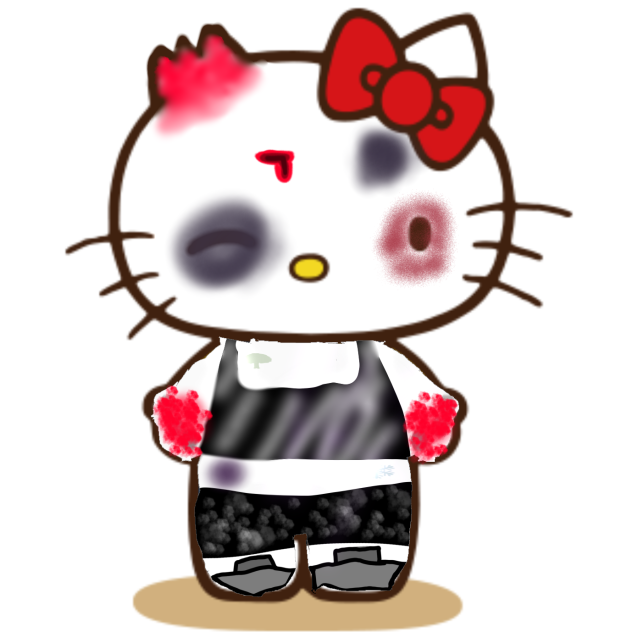 Hello kitty got in fights with melody…..