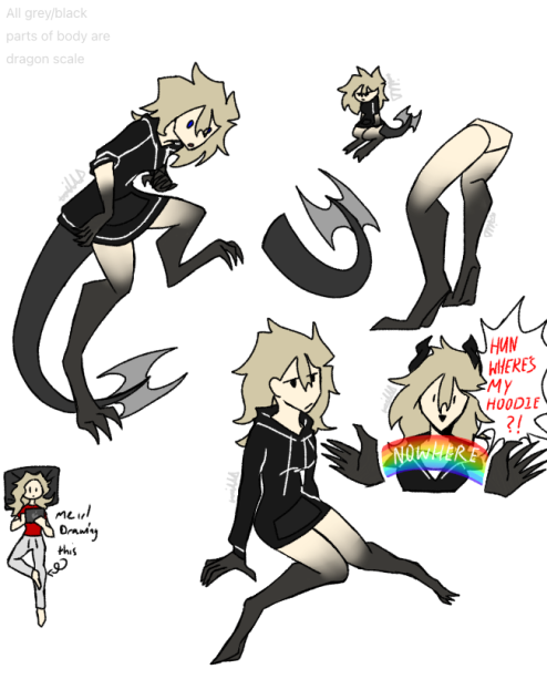 Just my OC in some of her dragon form