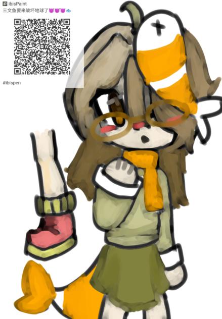自己调的笔刷和画的oc（是借的苏劳斯的风格😭）
