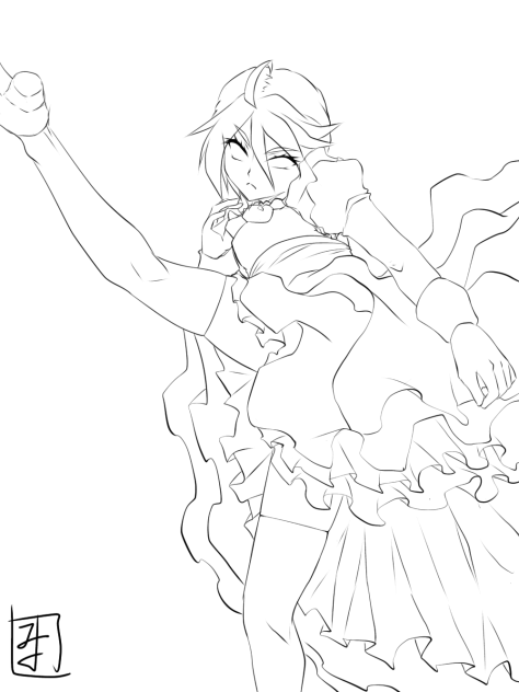 Action pose line art