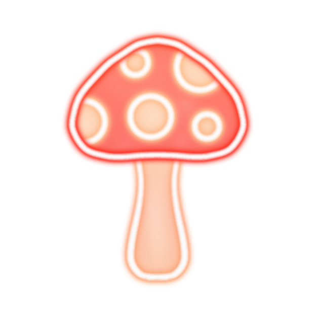 Mushroom neon sign2