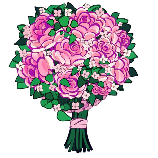 Pink rose bouquet
