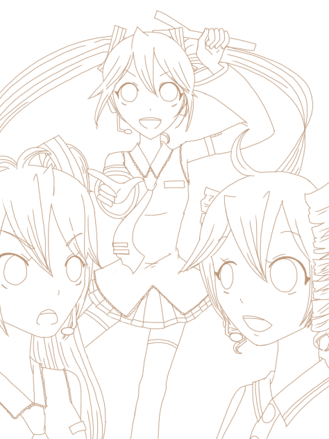 とりぷるばか 線画
