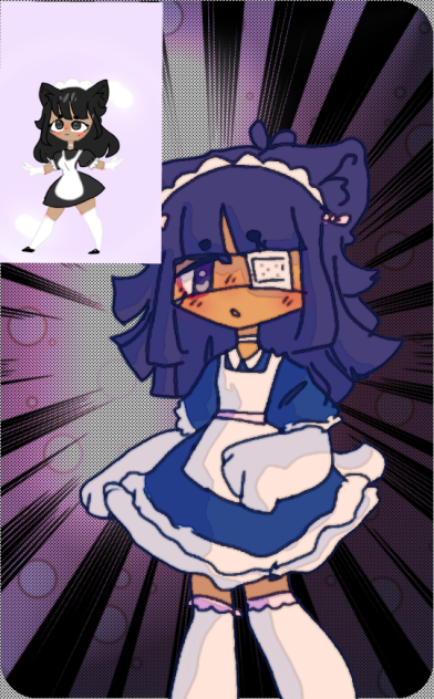 the maid and her paws lol - ibisPaint
