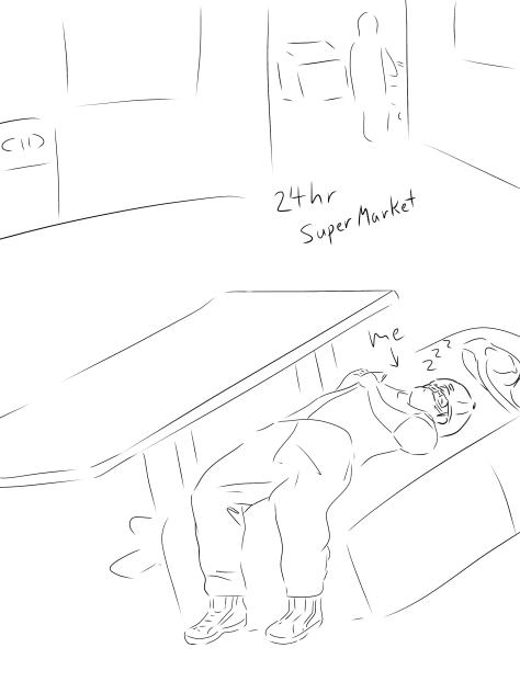 Relaxing at the Super Market