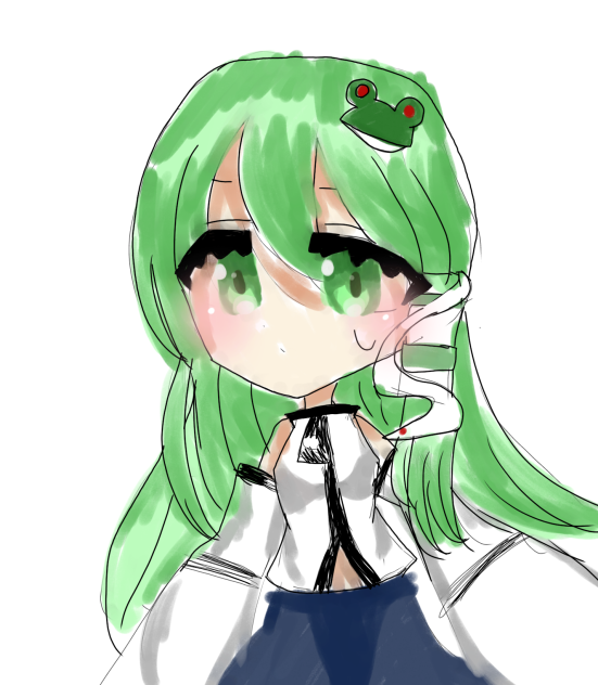 レイヤー一枚描き早苗さん！