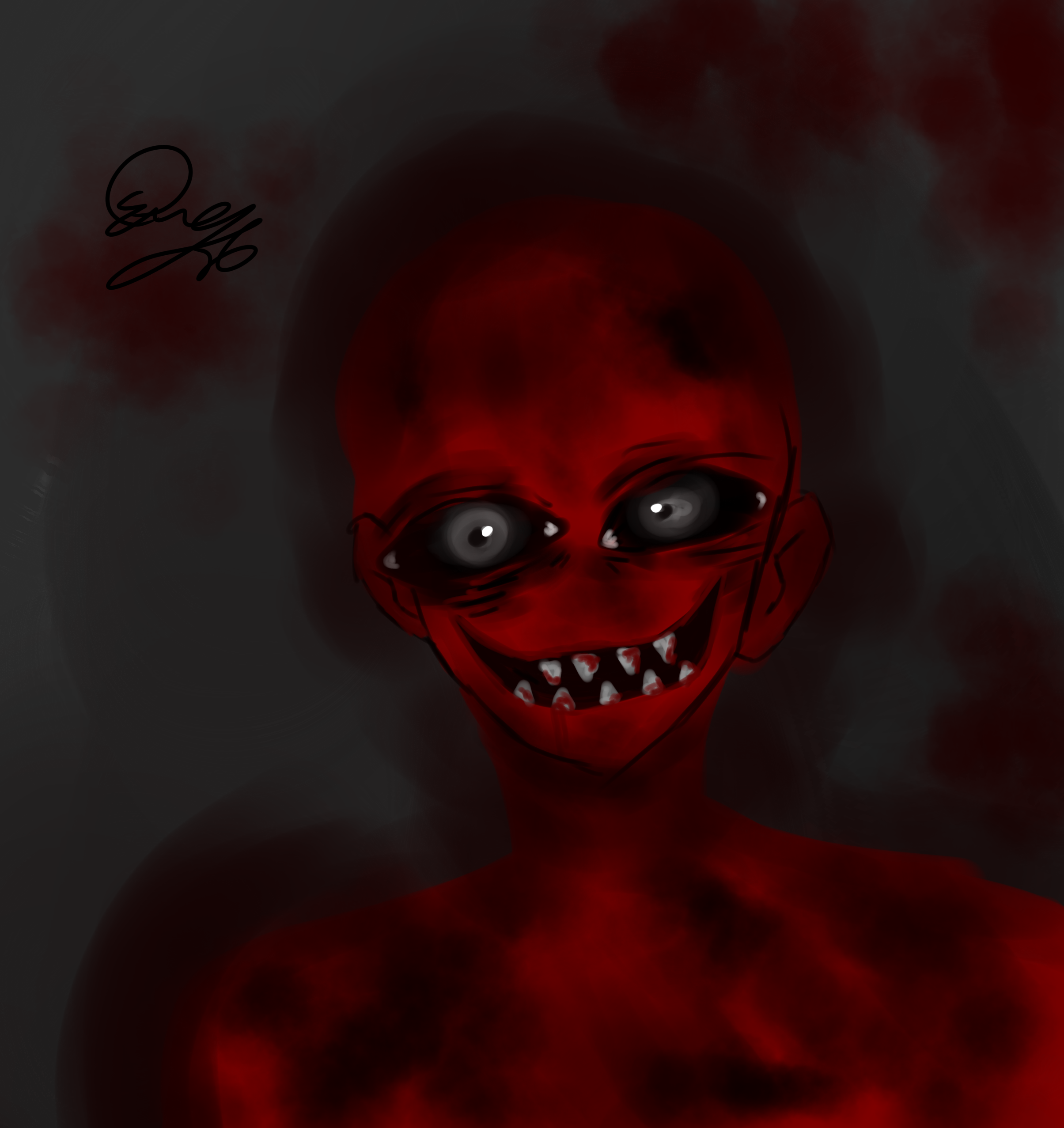 Scary demon thing - ibisPaint