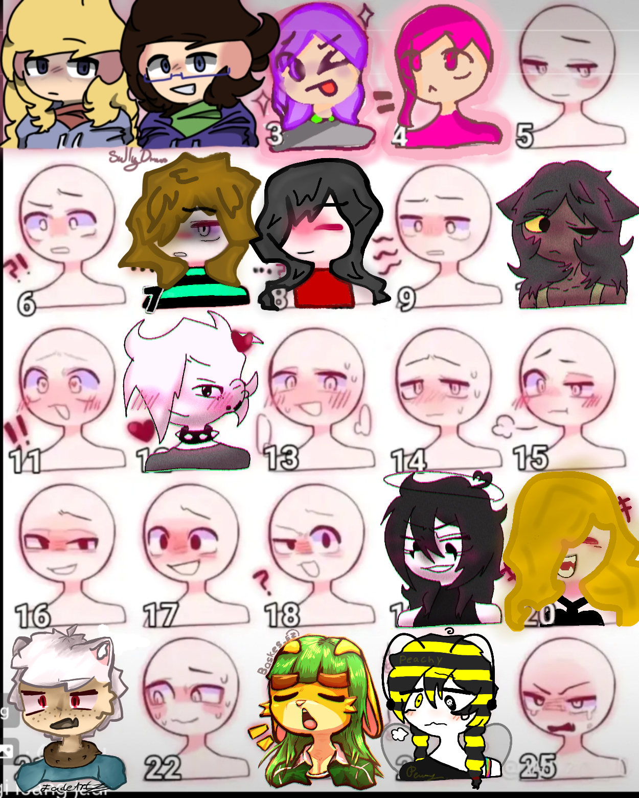 Silly face collab - ibisPaint