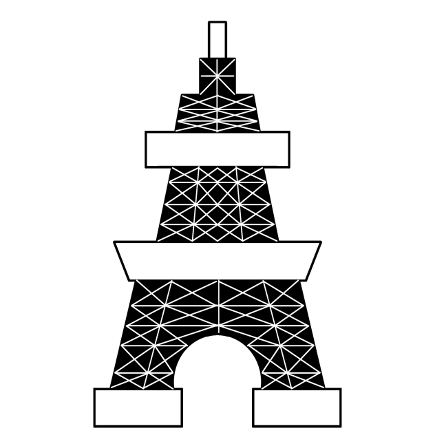Tokyo Tower (black and white)