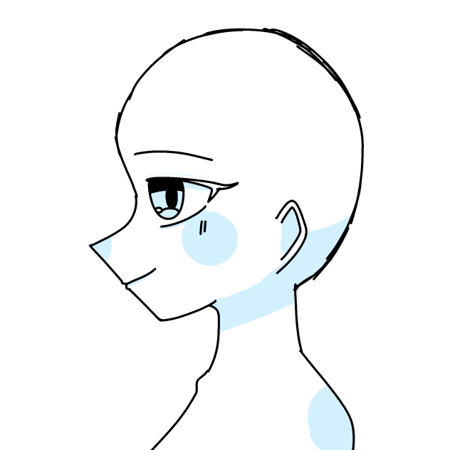 トレス素材　横顔