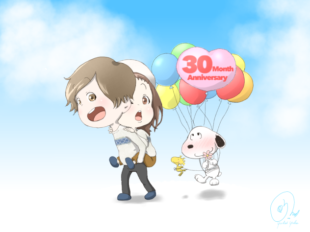 30ヶ月記念イラスト メイキング