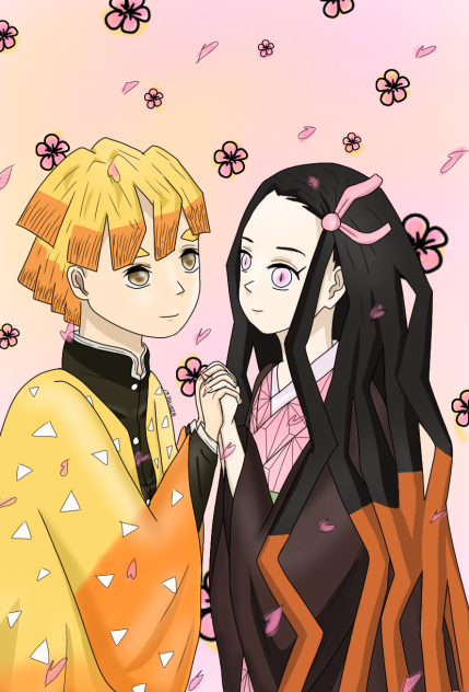 善逸と禰豆子 [鬼滅の刃] - Demon Slayer