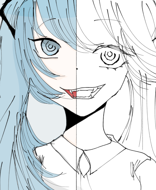 初音ミク線画