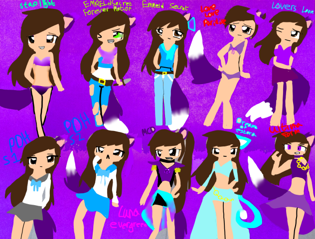Luna evergreen my oc if in Aphmau series - ibisPaint