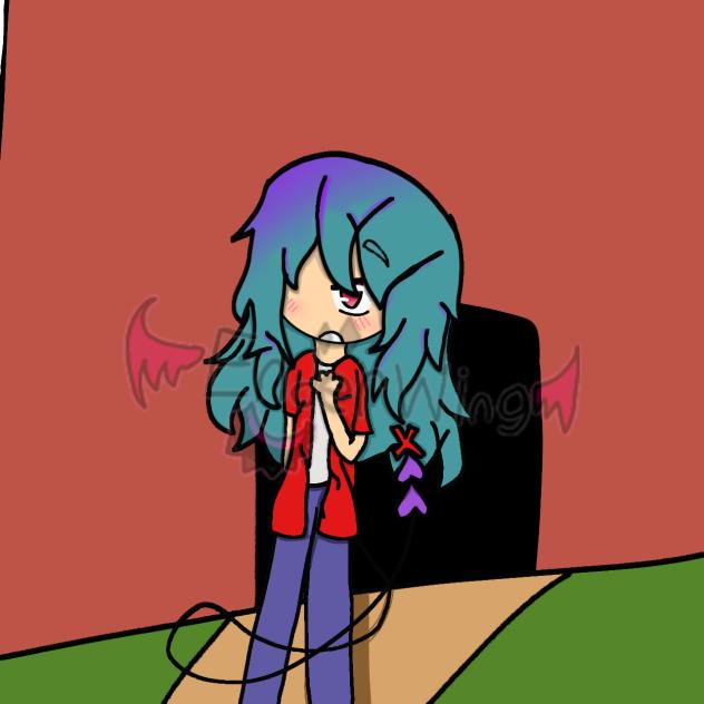 Blue haird girl