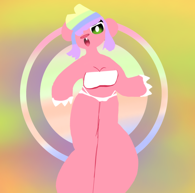 Monsta gal wearing a bikini