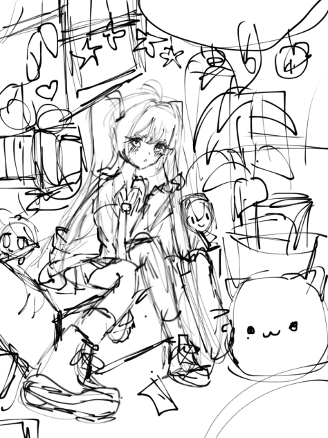 ✨💙Miku miku 💙✨(sketch)