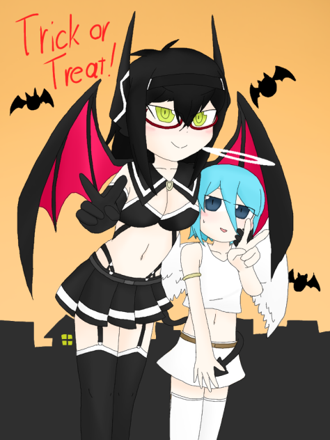 天使と悪魔その2！【ハロウィン オリキャラ ロウェイ BluePlanets】