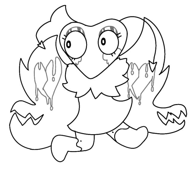 Twisted flutter coloring page