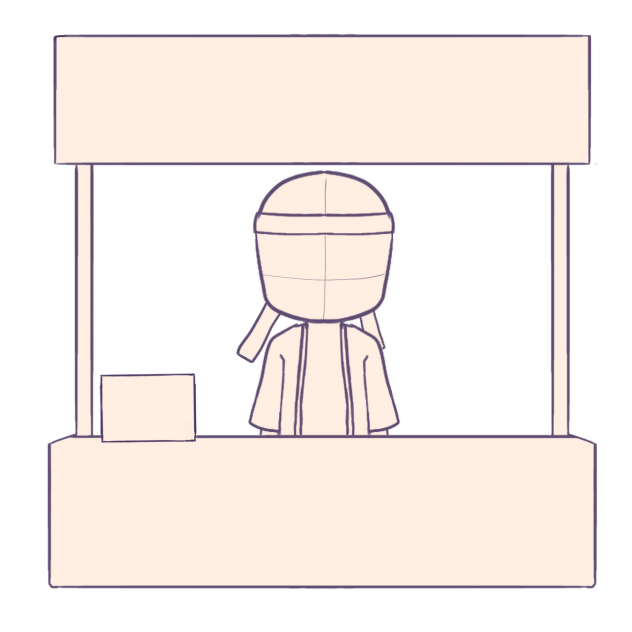 Mini character food stand