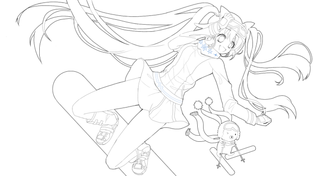 雪ミク16 雪がとける前に Ibispaint