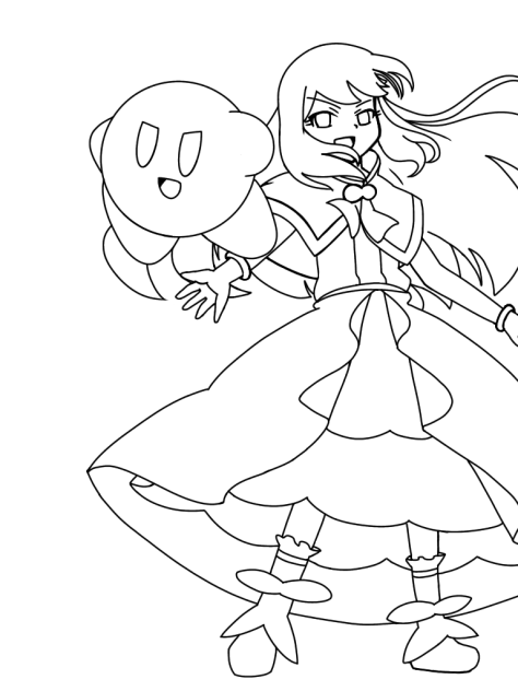 ゆめちゃんとカービィ！2（線画）