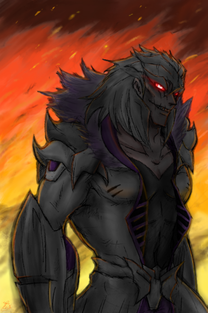 【擬人化】焔の中のメガトロン