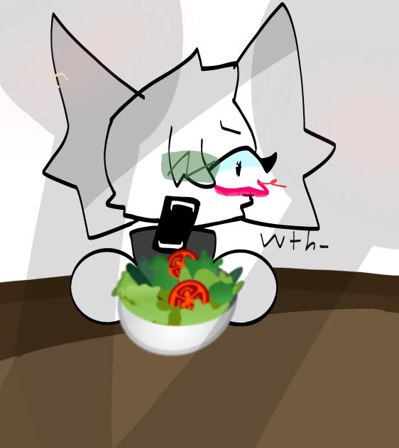 REALLY, IN FRONT OF MY SALAD