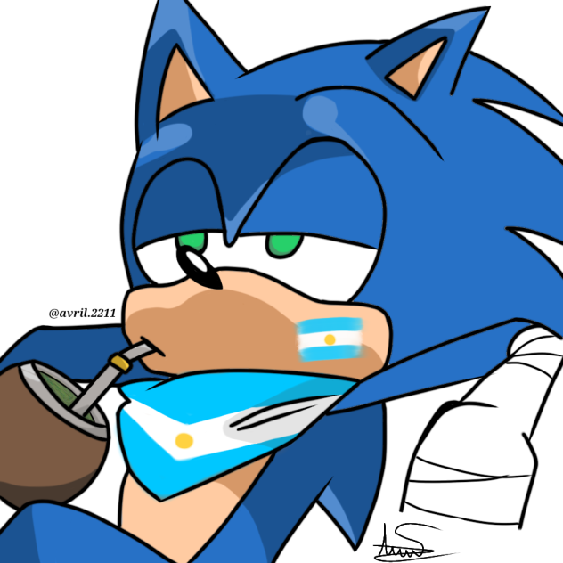 Sonic Argentino. Acá esperando la copa