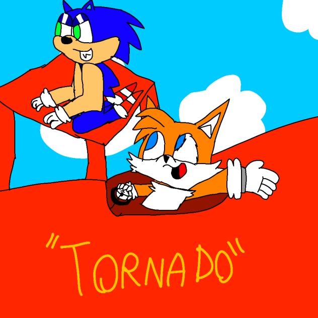 Sonic and Tails on the Tornado