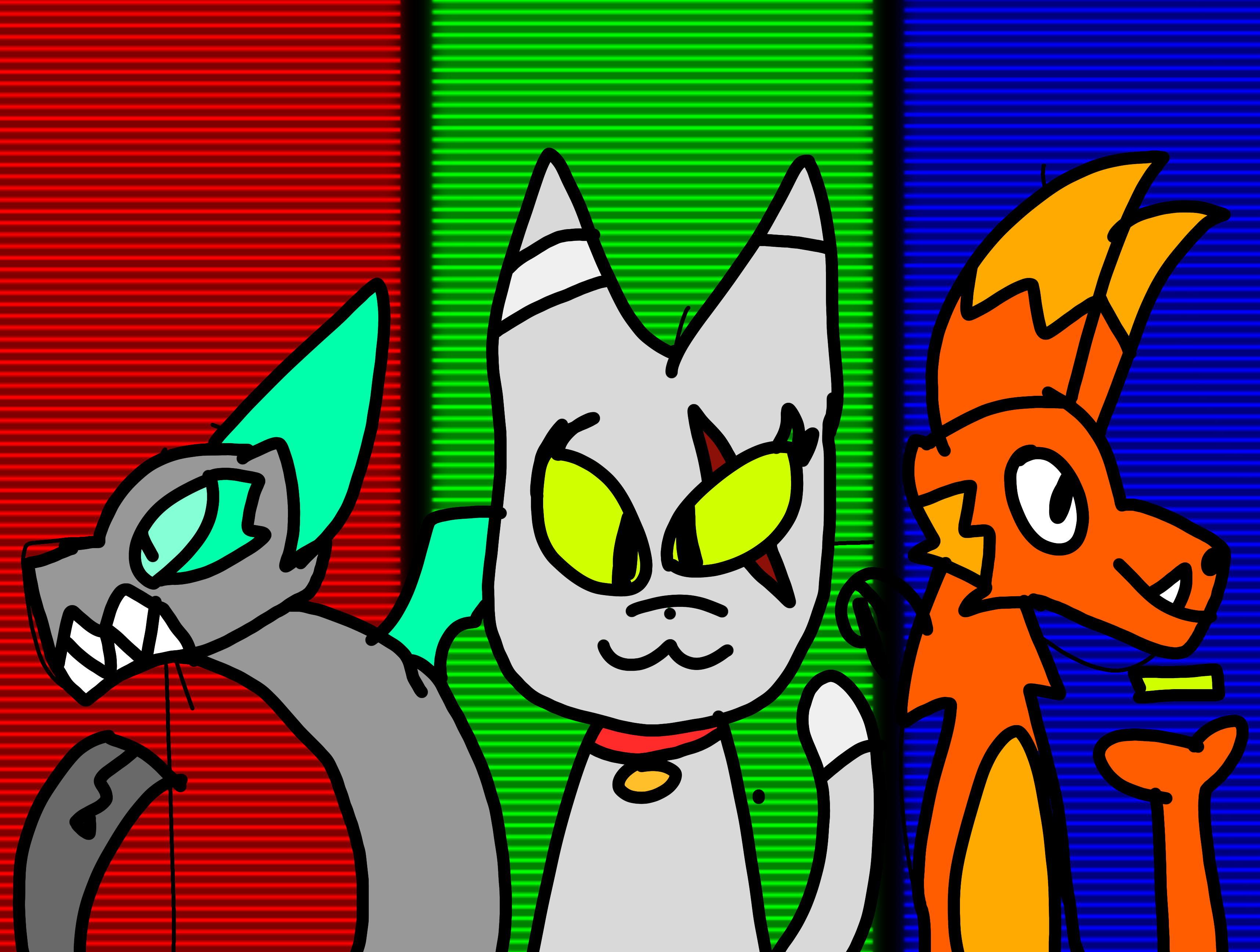 three creatures - ibisPaint