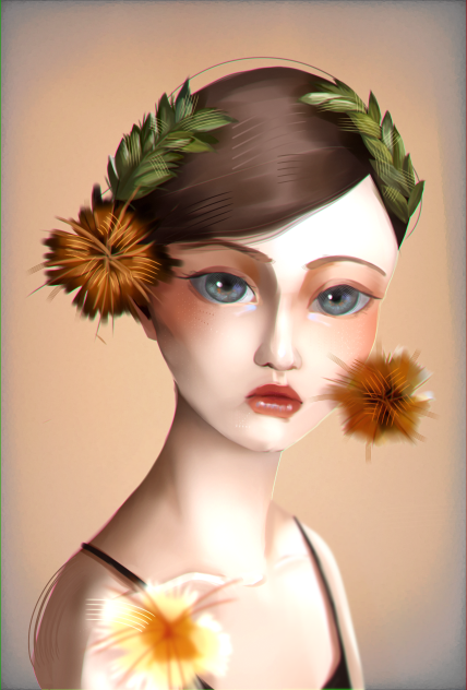 Flowers and leaves