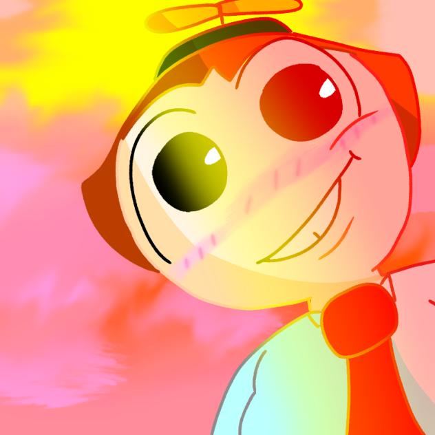 Sunset.