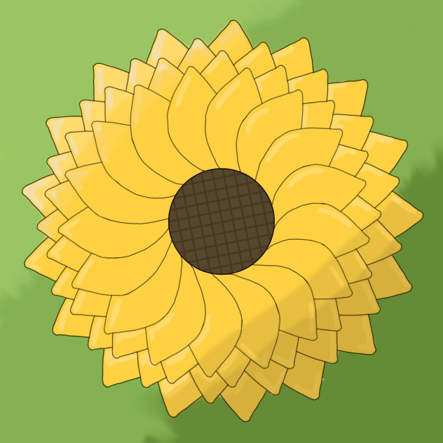 Sunflower in the meadow - ibisPaint