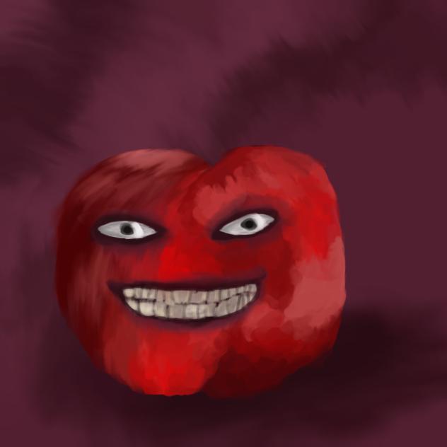 An apple without its stem