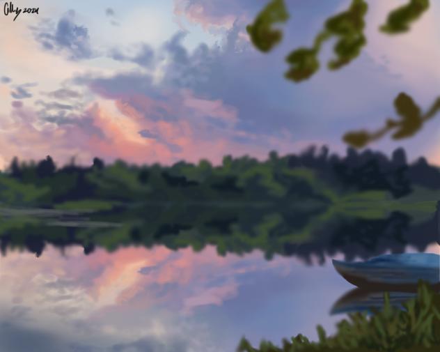 lake view - ibisPaint