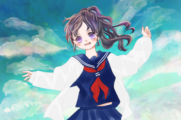 空と少女