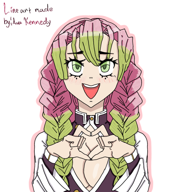 Mitsuri Kanroji Colouring!