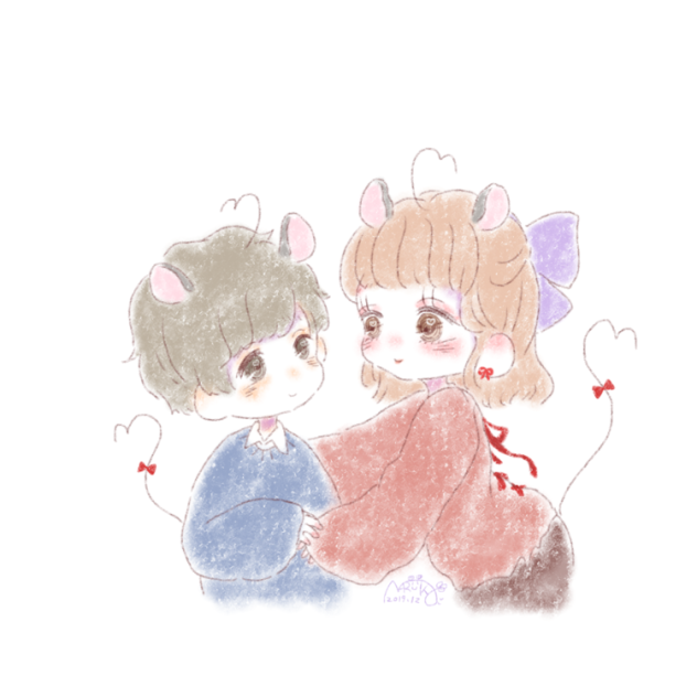 男の子×女の子【フリーアイコン③】